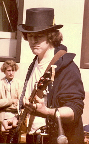 John with The Lines at Rally Against the Draft, NU Admin Center, 5/12/79