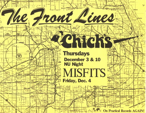 The Front Lines flyer for Chicks 1981