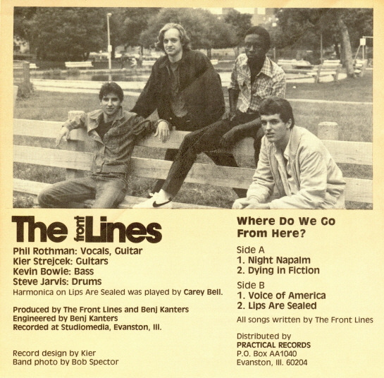 The Front Lines 4-song E.P., Where Do We Go From Here? Back, 1980