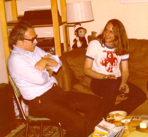 Barry and Kier visit in Barry's old Capitol Hill townhouse c.1979